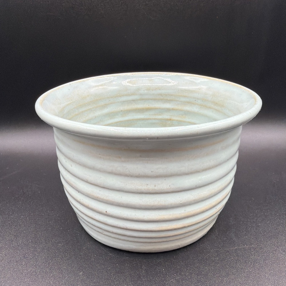 Wheel Thrown Ceramic Cactus / Succulent Planter Blue High Quality 6x4"